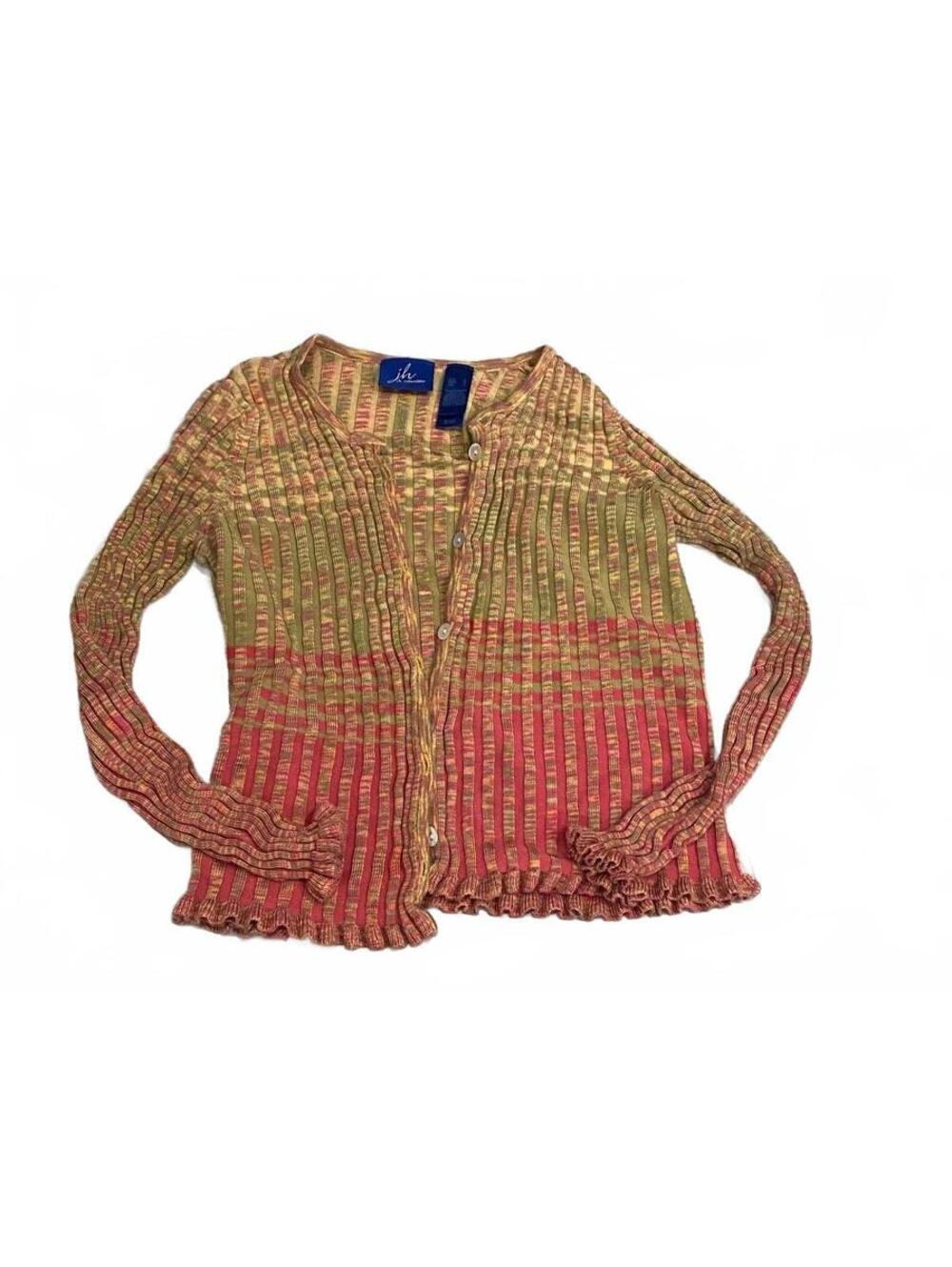 j.h. collectibles Women's Lightweight Colorblock Cardigan Size Large